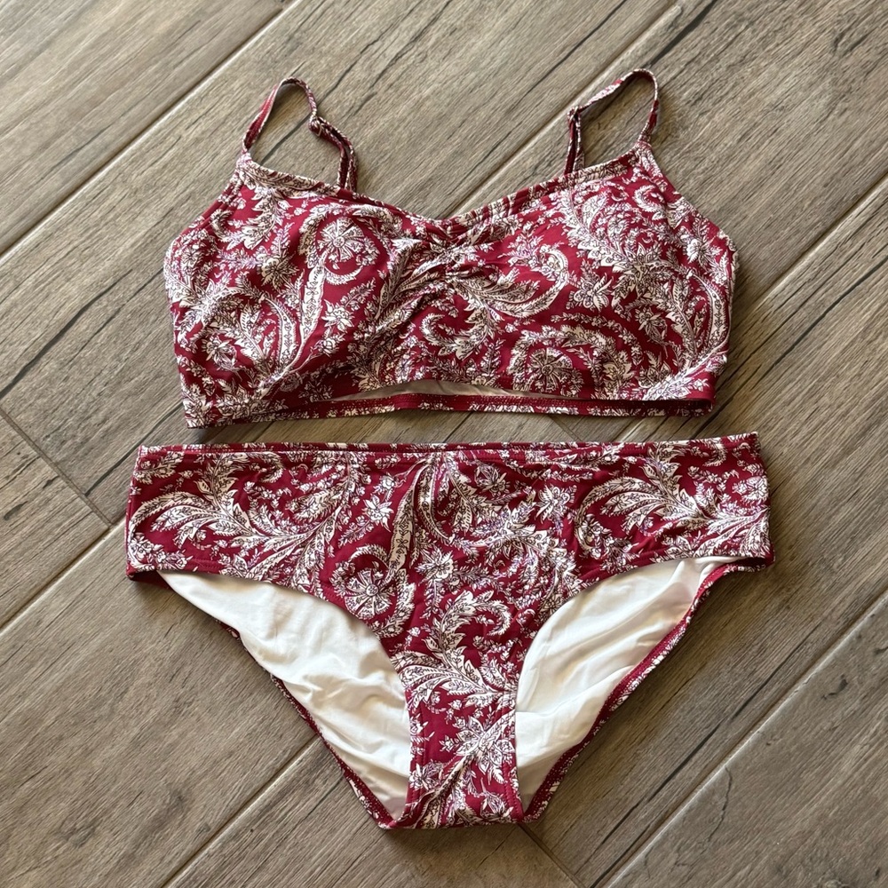 Ann Taylor LOFT Pink Floral Bikini XL
